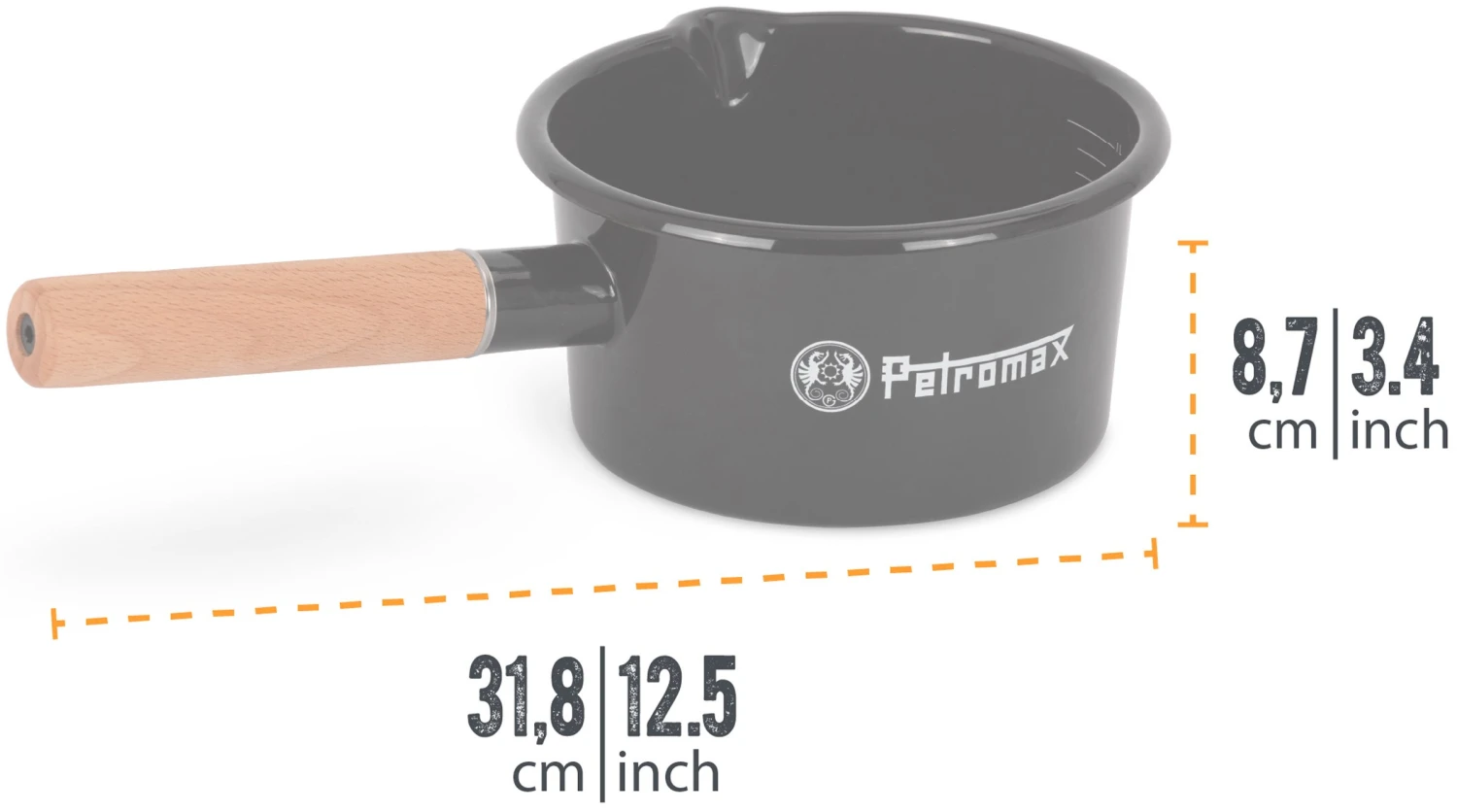 Petromax Enamel Pan 1L Black 4 Petromax Enamel Pan 1L Black - Billede 2