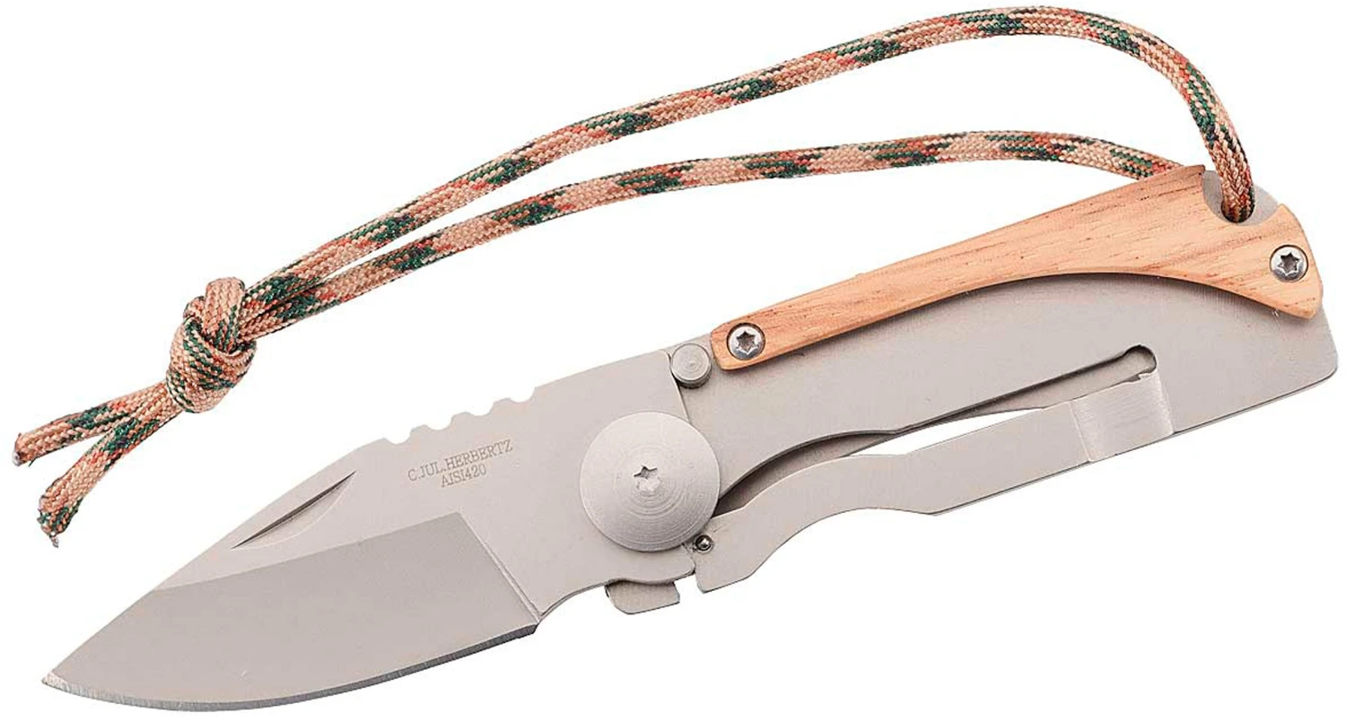 Herbertz Zebra Wood Compact Pocket Knife AISI 420 4 Herbertz Zebra Wood Compact Pocket Knife AISI 420 - Billede 2